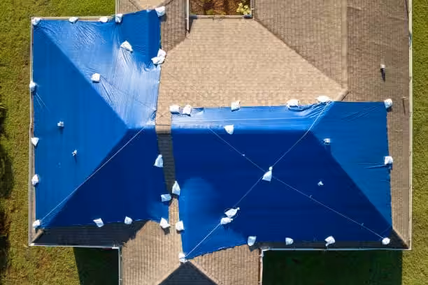 Tarp for roof protection tips