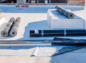 Rainy season flat roof preparation.